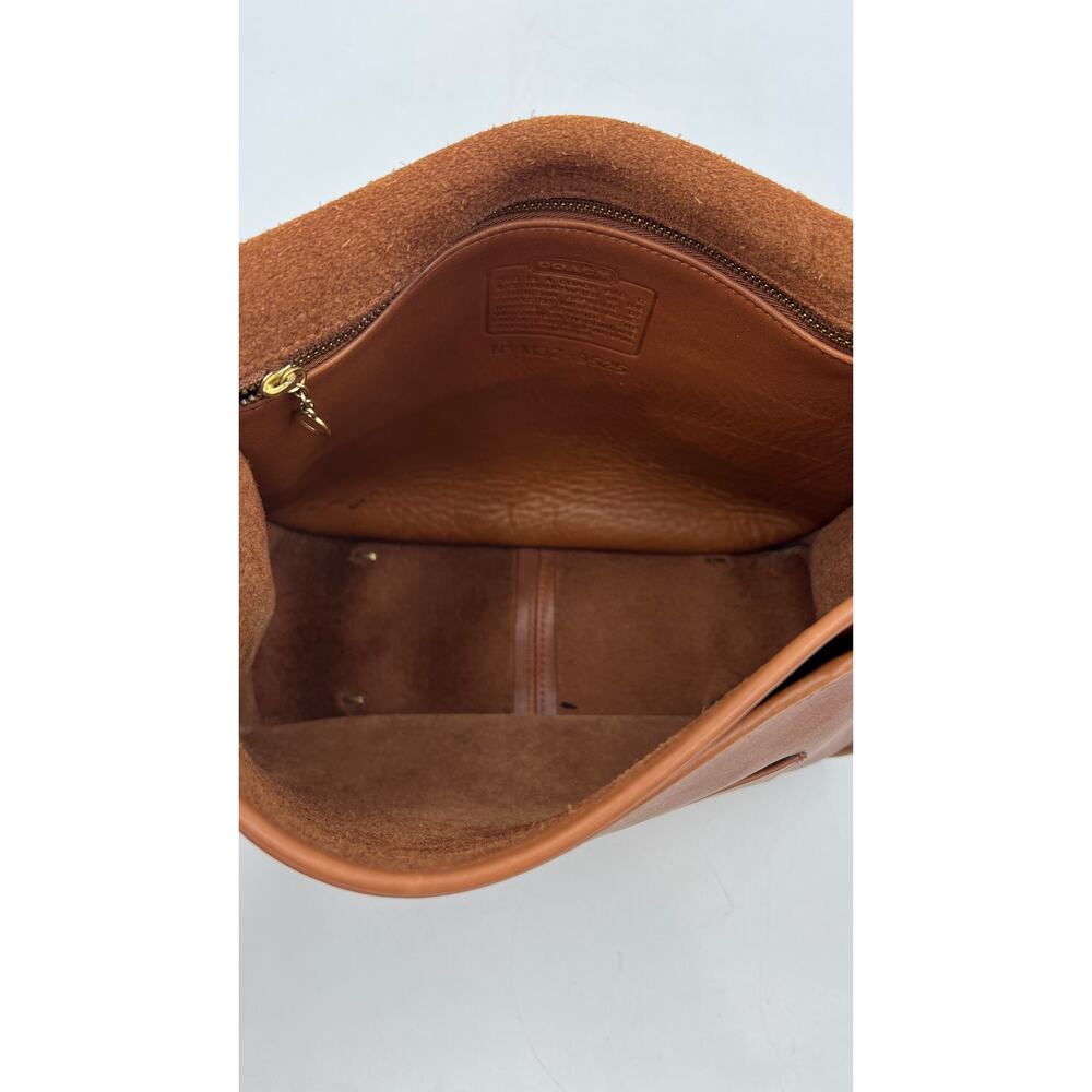 Vintage 90sCoach Stewardess Bag British Tan Leather Handbag Crossbody - Picture 6 of 13